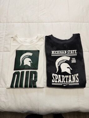 Nike Michigan State Spartans Tees - Green and Black